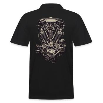 Ingénieur automobile Mécanicien de véhicules à moteur Vintage - Polo Homme - noir - Dos - Kai (181cm)