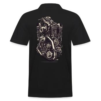 Ingénieur automobile Mécanicien de véhicules à moteur Vintage - Polo Homme - noir - Dos - Kai (181cm)