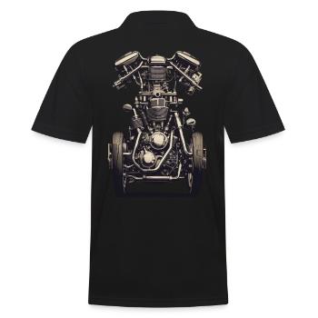 Mécanicien de véhicules à moteur Vintage - Polo Homme - noir - Dos - Kai (181cm)