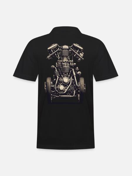 Motor Ingenieur Kraftfahrzeug Mechaniker Vintage - Männer Poloshirt - Schwarz