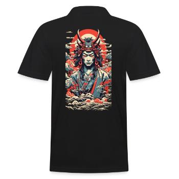 Esthétique Yokai Oni Vintage Japon Streetwear - Polo Homme - noir - Dos - Kai (181cm)