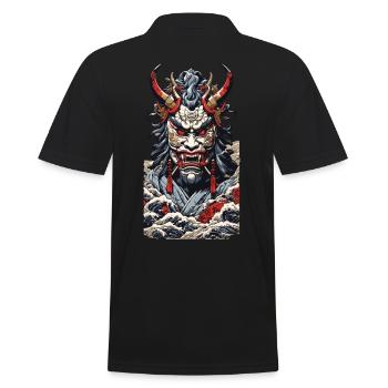 Esthétique Yokai Oni Ukiyo-E Japon Style Démon - Polo Homme - noir - Dos - Kai (181cm)