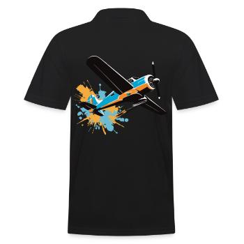 Model Airplane Pilot Airplane Hobby Design - Men's Polo Shirt - black - Back - Kai (181cm)