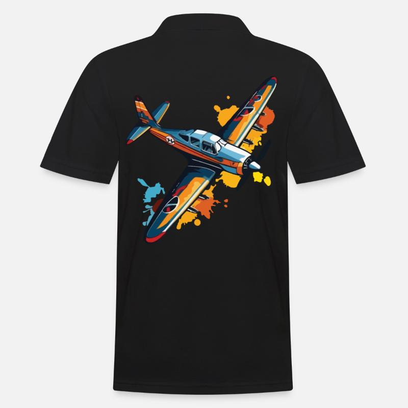 Modellflugzeug Pilot Flugzeug Hobby Design - Männer Poloshirt - Schwarz