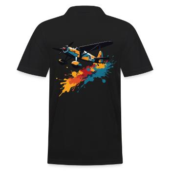 Model Airplane Pilot Airplane Hobby Passion - Men's Polo Shirt - black - Back - Kai (181cm)