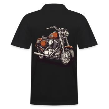 Moto Motard Streetwear Style de course rétro - Polo Homme - noir - Dos - Kai (181cm)