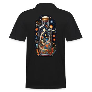 Espace floral dans l’esthétique de style bohème bouteille - Polo Homme - noir - Dos - Kai (181cm)