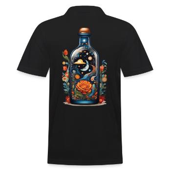Esthétique florale de style bohème de l’espace extra-atmosphérique - Polo Homme - noir - Dos - Kai (181cm)
