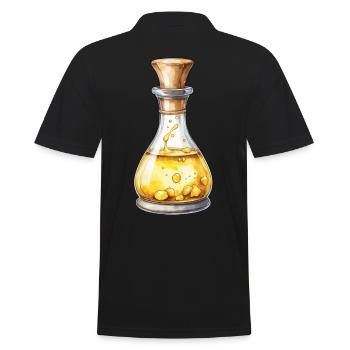 Ästhetisches Gaming Zaubertrank Design Ikonisch - Männer Poloshirt - Schwarz - Hinten - Kai (181cm)