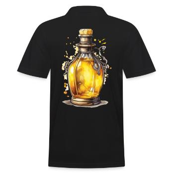 Zaubertrank Ästhetisches Gamer Design Streetwear - Männer Poloshirt - Schwarz - Hinten - Kai (181cm)