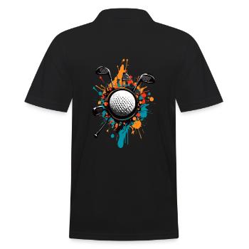 Golfspieler Design Esthétique Golfeur Sport - Polo Homme - noir - Dos - Kai (181cm)