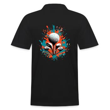 Golfspieler Design Esthétique Golfeur Sport - Polo Homme - noir - Dos - Kai (181cm)