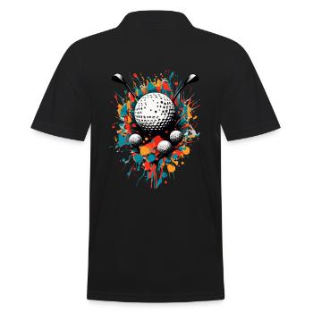Golfspieler Design Esthétique Golfeur Sport - Polo Homme - noir - Dos - Kai (181cm)