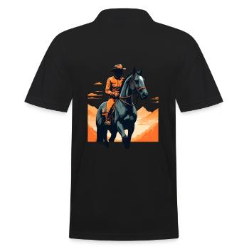 Chevaux esthétiques Design équestre iconique - Polo Homme - noir - Dos - Kai (181cm)