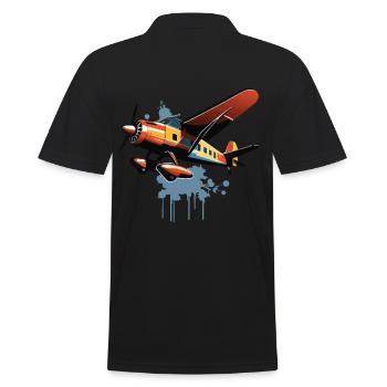 Model Airplane Pilot Airplane Hobby Design - Men's Polo Shirt - black - Back - Kai (181cm)