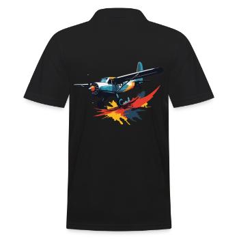 Model Airplane Pilot Airplane Hobby - Men's Polo Shirt - black - Back - Kai (181cm)