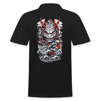Monstre marin Esthétique Yokai Oni japonais - Polo Homme - noir - Dos - Kai (181cm)