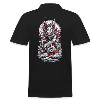 Monstre marin Esthétique Yokai Oni japonais - Polo Homme - noir - Dos - Kai (181cm)