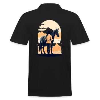 Cavalier Esthétique Iconic Streetwear - Polo Homme - noir - Dos - Kai (181cm)