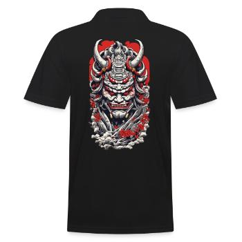 Ästhetische Yokai Oni Japanischer Dämon Ukiyo-E - Männer Poloshirt - Schwarz - Hinten - Kai (181cm)