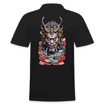 Esthétique Yokai Streetwear Démon Japonais - Polo Homme - noir - Dos - Kai (181cm)
