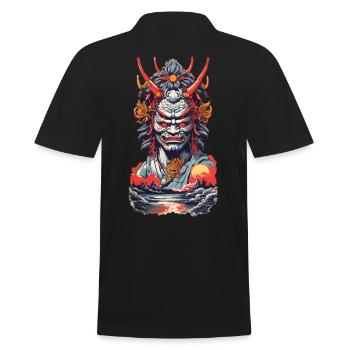 Ästhetisch Yokai Oni Ukiyo-E Japanischer Dämon - Männer Poloshirt - Schwarz - Hinten - Kai (181cm)