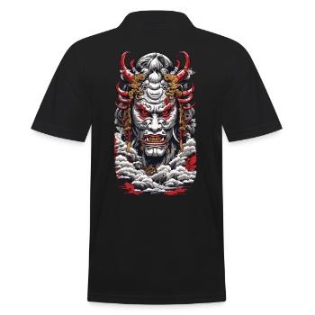 Aesthetic Yokai Oni Ukiyo-E Vintage Japan - Men's Polo Shirt - black - Back - Kai (181cm)