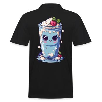 Myrtilles Mignon Milkshake Doux Amusant - Polo Homme - noir - Dos - Kai (181cm)