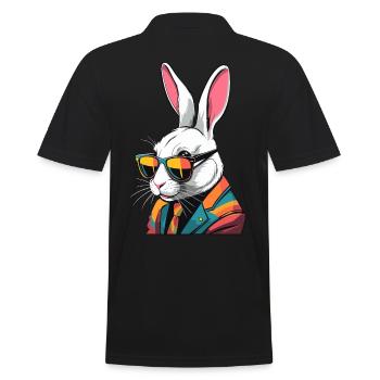 Iconic Dad Bunny Easter Bunny Streetwear Dad - Men's Polo Shirt - black - Back - Kai (181cm)