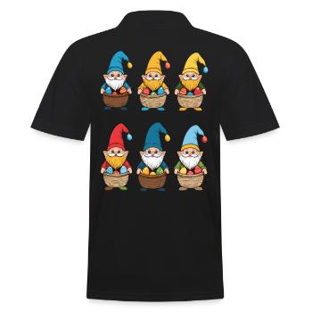 Gnome nordique de Pâques lapin nains - Polo Homme - noir - Dos - Kai (181cm)