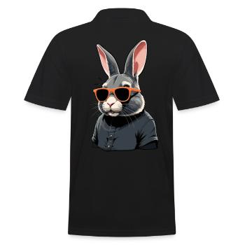 Iconic Dad Bunny Easter Bunny Streetwear Dad - Men's Polo Shirt - black - Back - Kai (181cm)