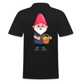 Ostern Nordische Wichtel Gnom Osterhase Zwerge - Männer Poloshirt - Schwarz - Hinten - Kai (181cm)