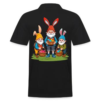 Pâques nordique Gnome lapin de Pâques mignon - Polo Homme - noir - Dos - Kai (181cm)