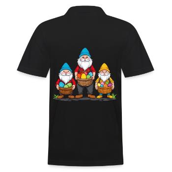 Pâques nordique Gnome lapin de Pâques drôle - Polo Homme - noir - Dos - Kai (181cm)