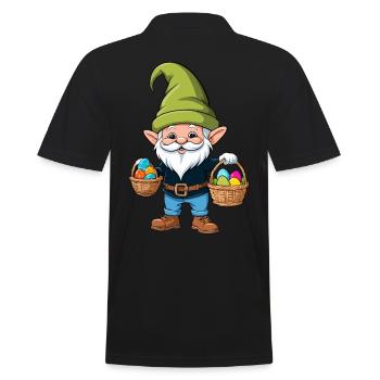 Pâques nordique Gnome lapin de Pâques drôle - Polo Homme - noir - Dos - Kai (181cm)