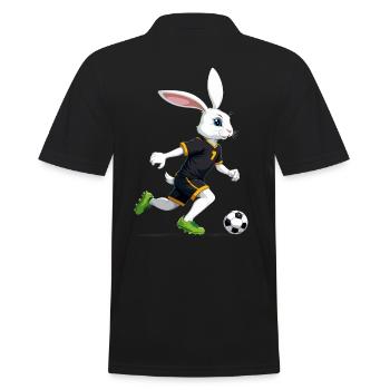 Joueur de football lapin de Pâques et conception de football de Pâques - Polo Homme - noir - Dos - Kai (181cm)