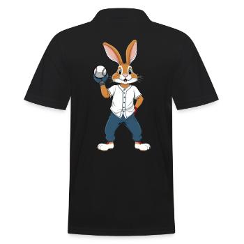 Joueur de baseball, lapin de Pâques, Pâques, Baseball - Polo Homme - noir - Dos - Kai (181cm)