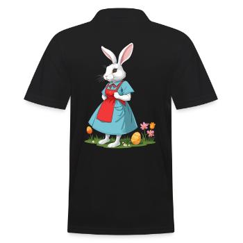Infirmière lapin Lapin de Pâques Infirmière - Polo Homme - noir - Dos - Kai (181cm)