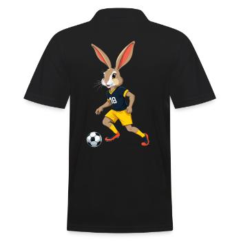 Joueur de football lapin de Pâques et conception de football de Pâques - Polo Homme - noir - Dos - Kai (181cm)