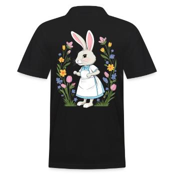 Infirmière lapin Lapin de Pâques Infirmière - Polo Homme - noir - Dos - Kai (181cm)