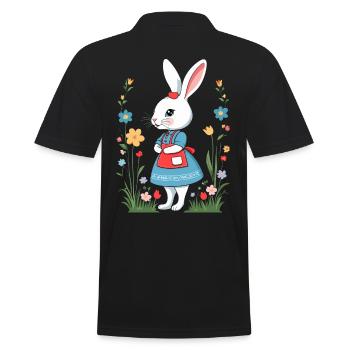 Infirmière Lapin Mignon Lapin de Pâques Docteur - Polo Homme - noir - Dos - Kai (181cm)