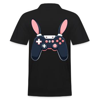 Lapin de Pâques Gamer et Design de streetwear de jeu - Polo Homme - noir - Dos - Kai (181cm)