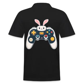 Lapin de Pâques Gamer Iconic Gaming Streetwear - Polo Homme - noir - Dos - Kai (181cm)