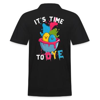Lustiger Spruch Bunt Ei Farben Zu Ostern Künstler - Männer Poloshirt - Schwarz - Hinten - Kai (181cm)