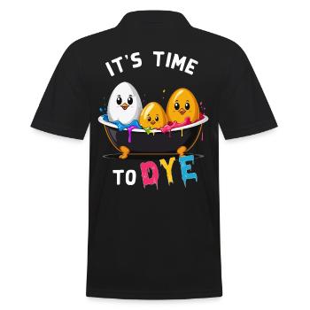 Eierfärben Spruch Lustig Bunt Künstler Ostern - Männer Poloshirt - Schwarz - Hinten - Kai (181cm)