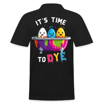 Easter Saying Colors Artist Egg Funny Colorful - Men's Polo Shirt - black - Back - Kai (181cm)