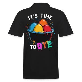 Funny Egg Dyeing Artist Colors for Easter - Men's Polo Shirt - black - Back - Kai (181cm)