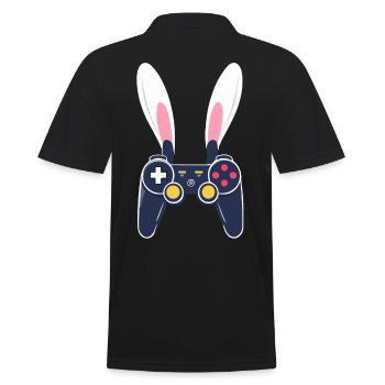 Lapin de Pâques Gamer & Gaming Streetwear Iconique - Polo Homme - noir - Dos - Kai (181cm)