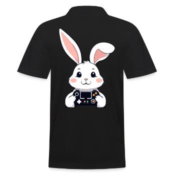 Lapin de Pâques Gamer et jeu de Pâques emblématique - Polo Homme - noir - Dos - Kai (181cm)