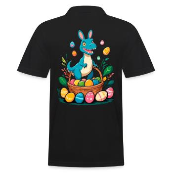 Dinosaure de Pâques emblématique Dinosaure lapin de Pâques - Polo Homme - noir - Dos - Kai (181cm)